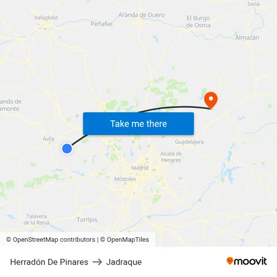 Herradón De Pinares to Jadraque map