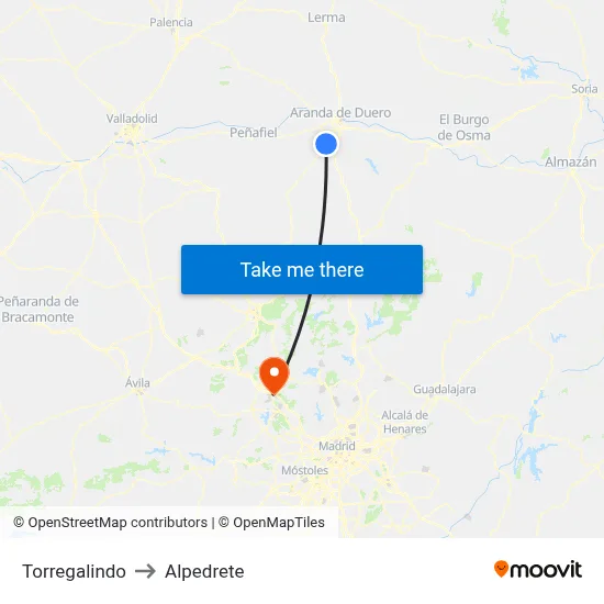 Torregalindo to Alpedrete map