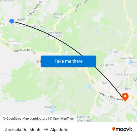 Zarzuela Del Monte to Alpedrete map