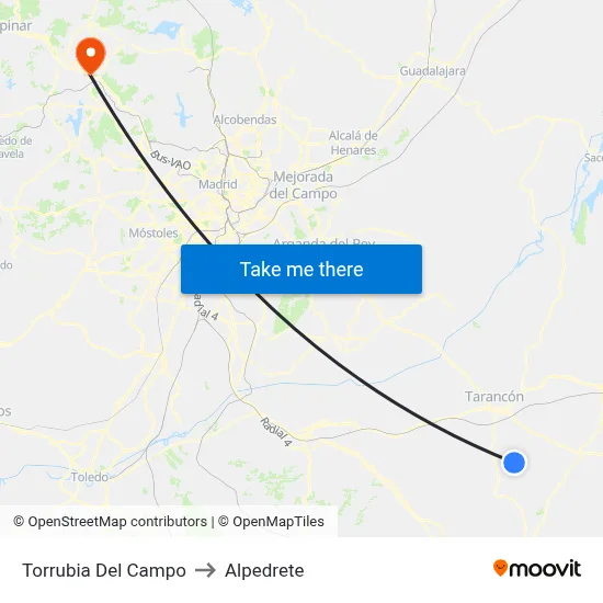 Torrubia Del Campo to Alpedrete map