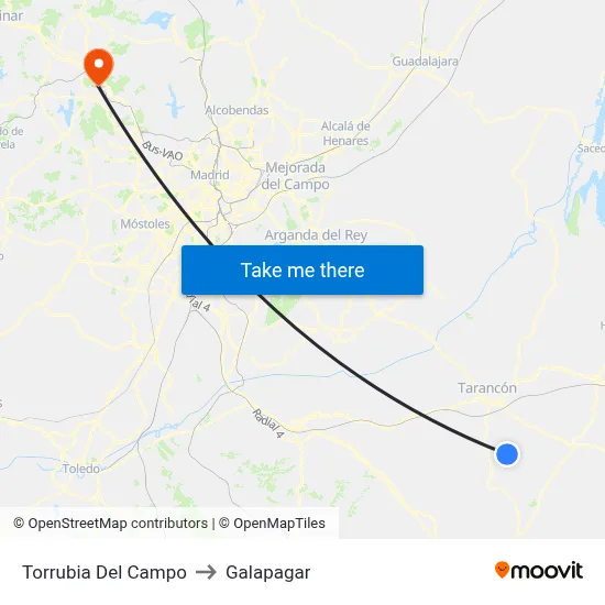 Torrubia Del Campo to Galapagar map