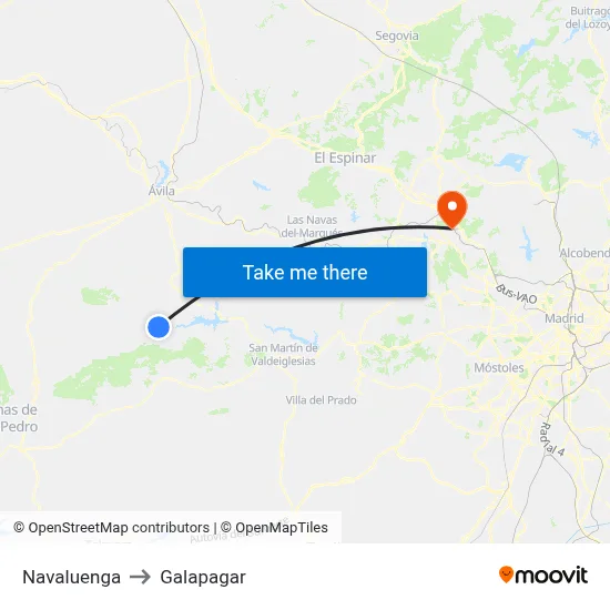Navaluenga to Galapagar map