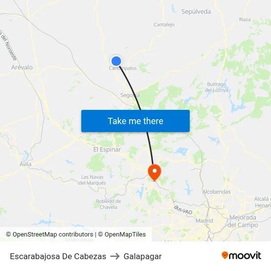 Escarabajosa De Cabezas to Galapagar map