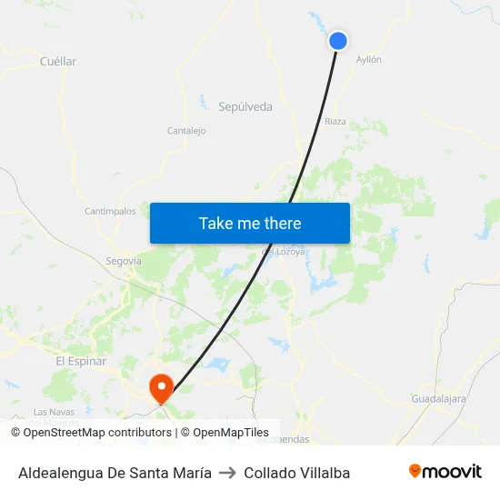Aldealengua De Santa María to Collado Villalba map