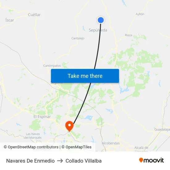 Navares De Enmedio to Collado Villalba map