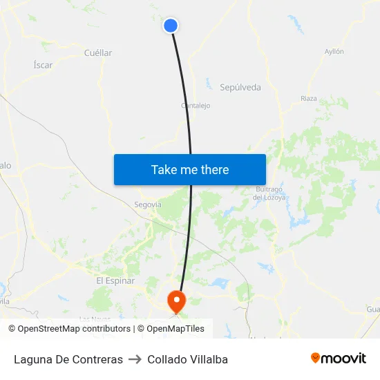 Laguna De Contreras to Collado Villalba map