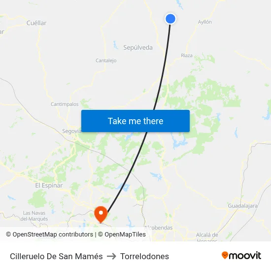 Cilleruelo De San Mamés to Torrelodones map