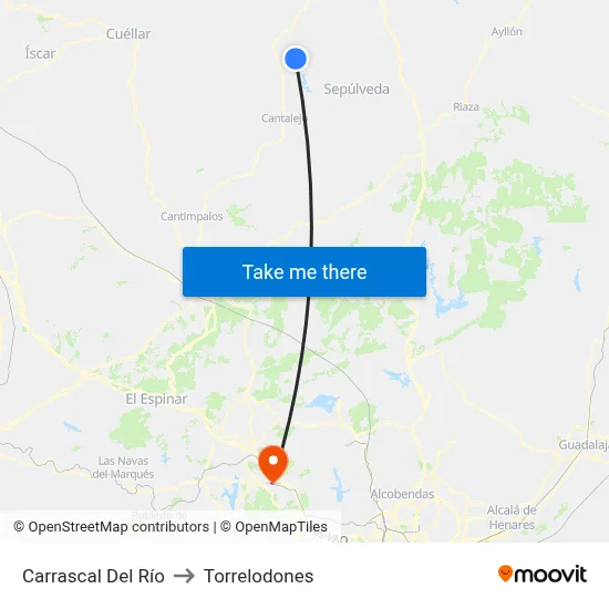 Carrascal Del Río to Torrelodones map