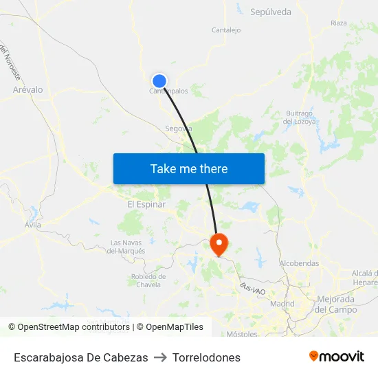 Escarabajosa De Cabezas to Torrelodones map