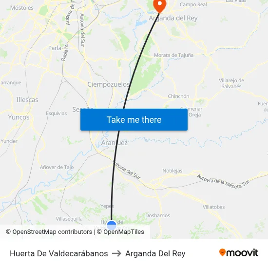 Huerta De Valdecarábanos to Arganda Del Rey map