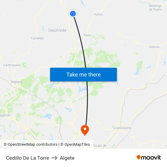 Cedillo De La Torre to Algete map