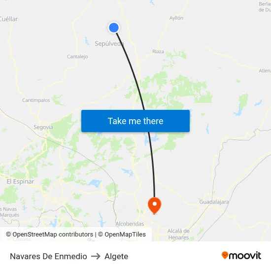 Navares De Enmedio to Algete map