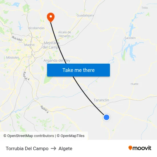 Torrubia Del Campo to Algete map