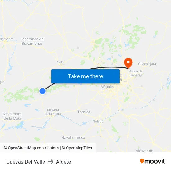 Cuevas Del Valle to Algete map