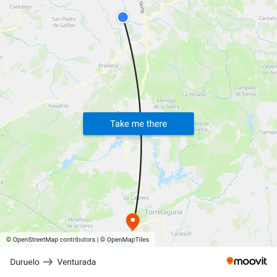 Duruelo to Venturada map