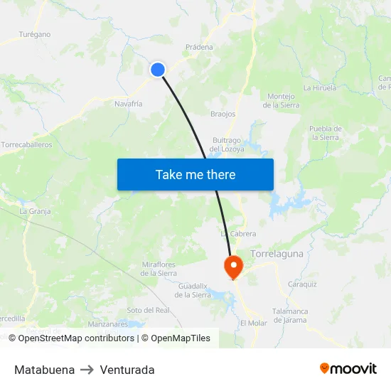 Matabuena to Venturada map