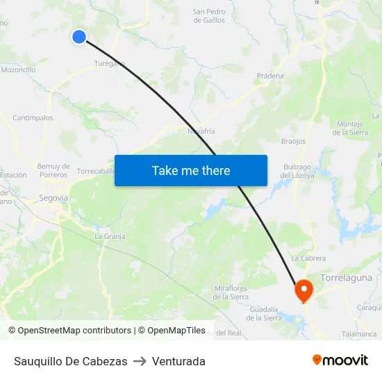 Sauquillo De Cabezas to Venturada map