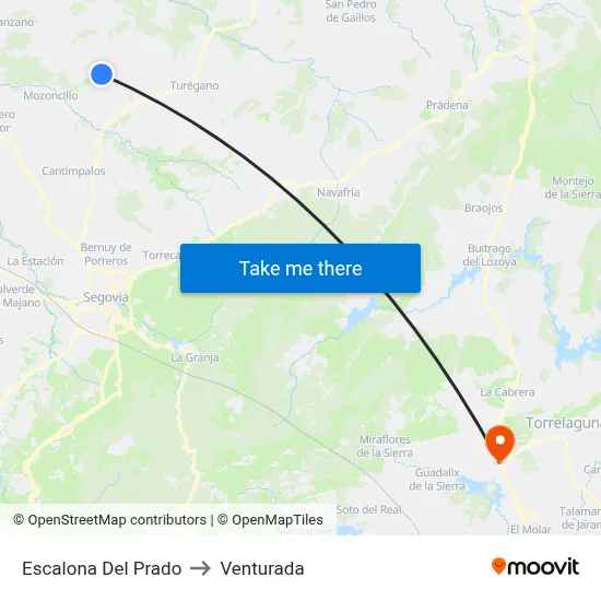 Escalona Del Prado to Venturada map