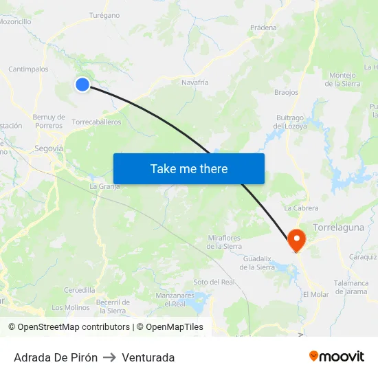 Adrada De Pirón to Venturada map