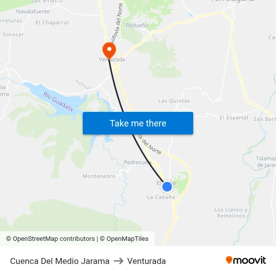 Cuenca Del Medio Jarama to Venturada map