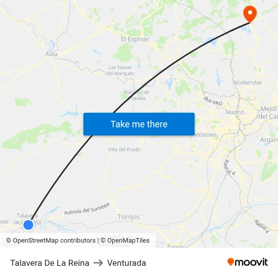 Talavera De La Reina to Venturada map
