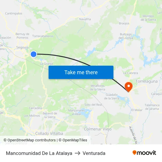 Mancomunidad De La Atalaya to Venturada map