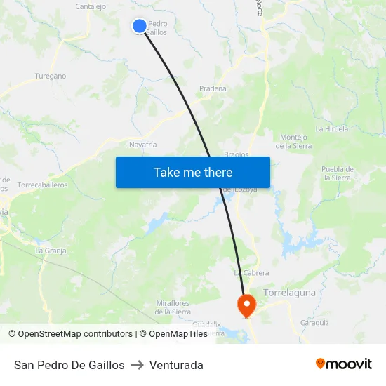 San Pedro De Gaíllos to Venturada map