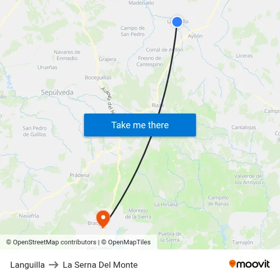 Languilla to La Serna Del Monte map