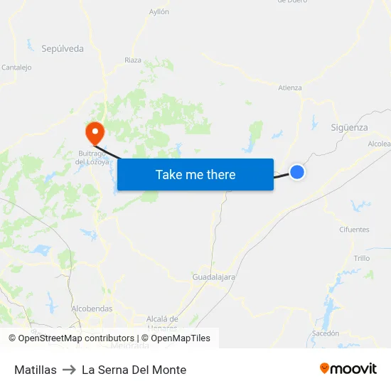 Matillas to La Serna Del Monte map