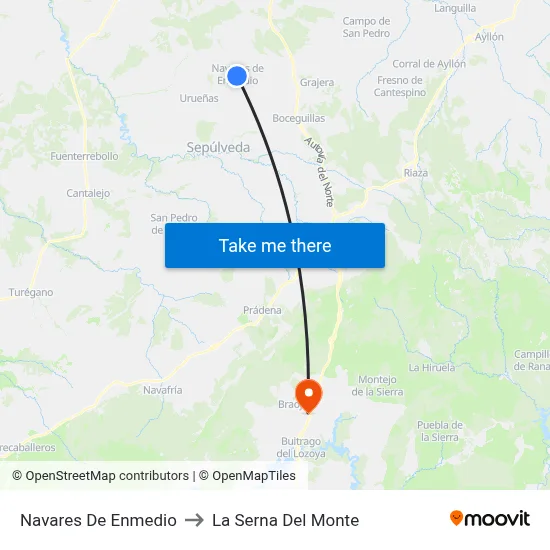 Navares De Enmedio to La Serna Del Monte map