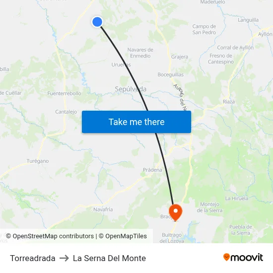 Torreadrada to La Serna Del Monte map