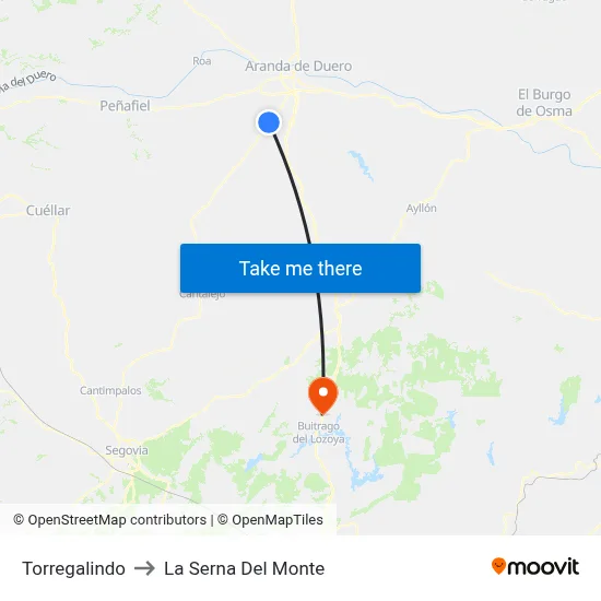 Torregalindo to La Serna Del Monte map