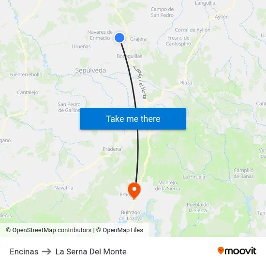 Encinas to La Serna Del Monte map