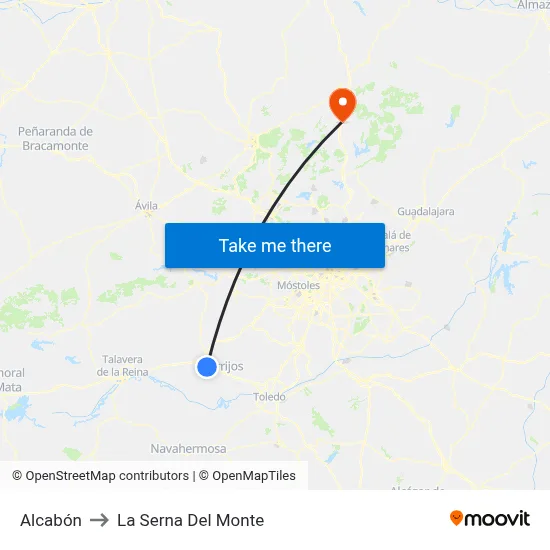 Alcabón to La Serna Del Monte map