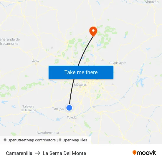 Camarenilla to La Serna Del Monte map