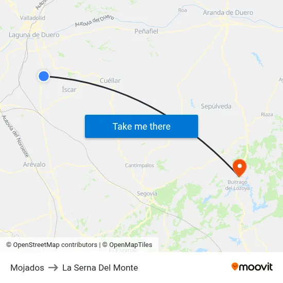 Mojados to La Serna Del Monte map