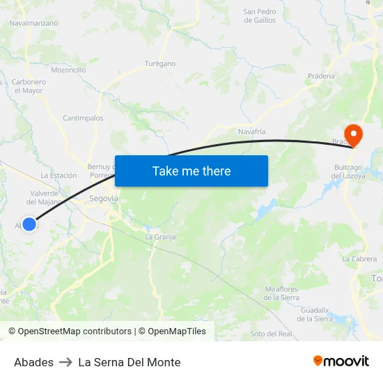 Abades to La Serna Del Monte map