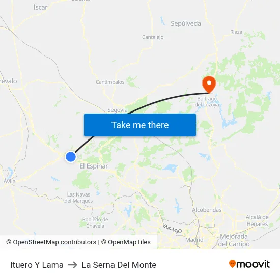 Ituero Y Lama to La Serna Del Monte map