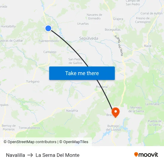 Navalilla to La Serna Del Monte map