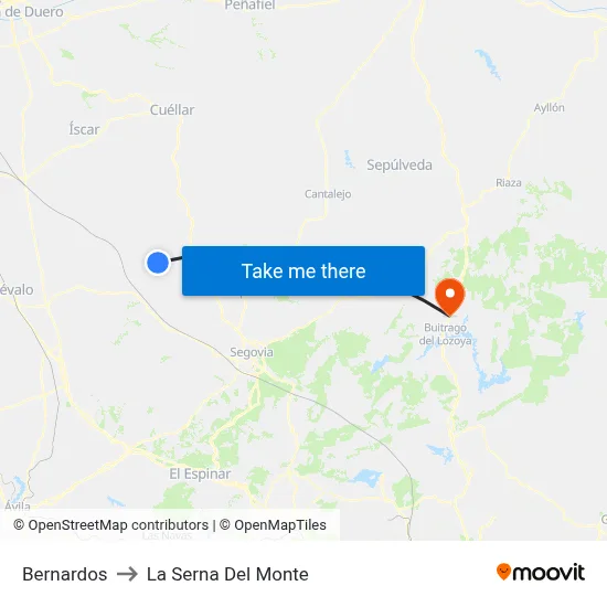 Bernardos to La Serna Del Monte map
