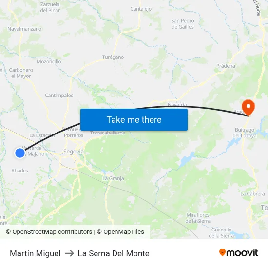 Martín Miguel to La Serna Del Monte map