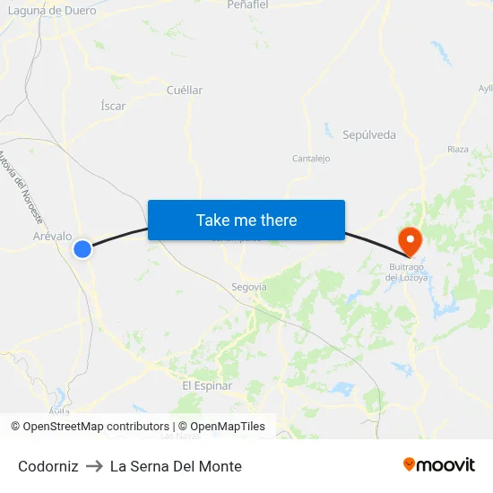 Codorniz to La Serna Del Monte map