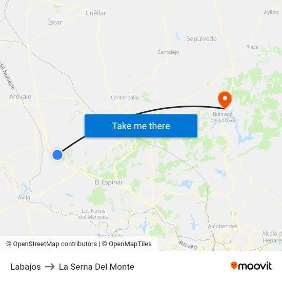 Labajos to La Serna Del Monte map
