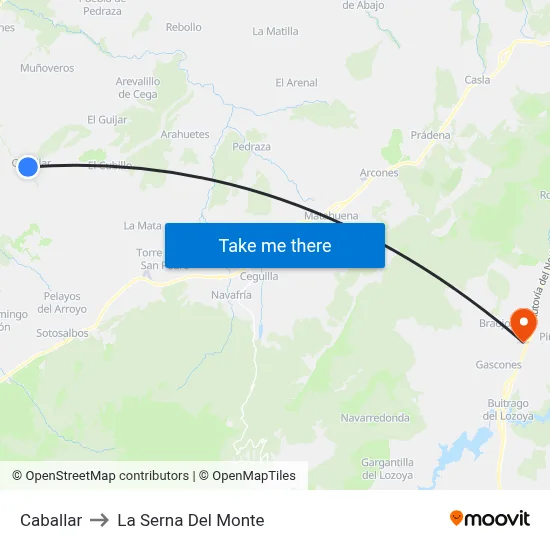 Caballar to La Serna Del Monte map