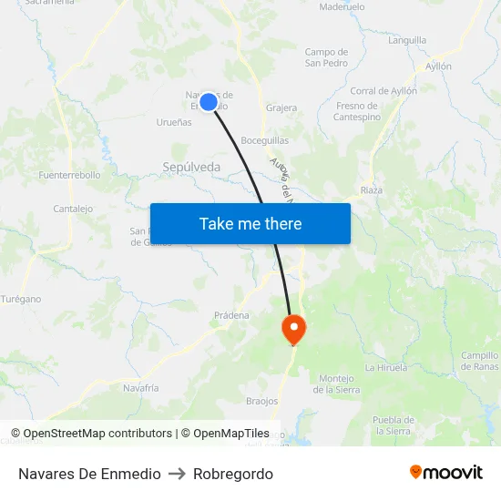 Navares De Enmedio to Robregordo map