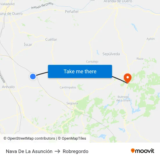 Nava De La Asunción to Robregordo map