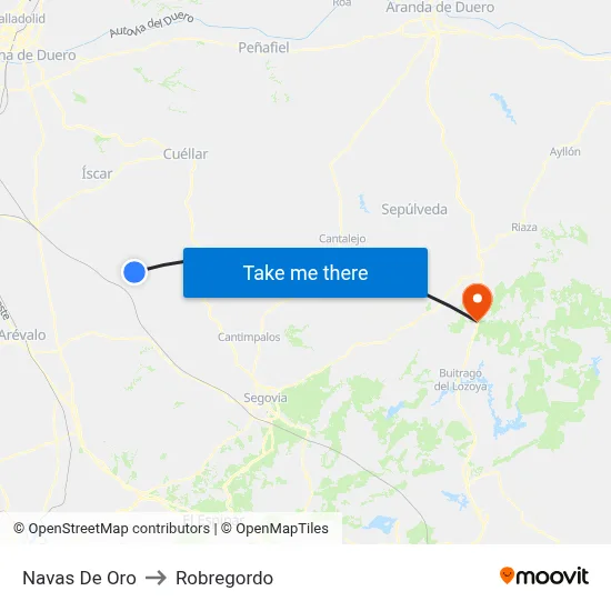 Navas De Oro to Robregordo map