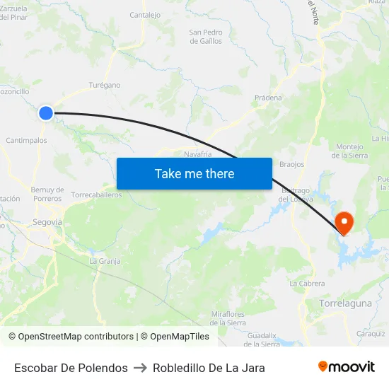 Escobar De Polendos to Robledillo De La Jara map