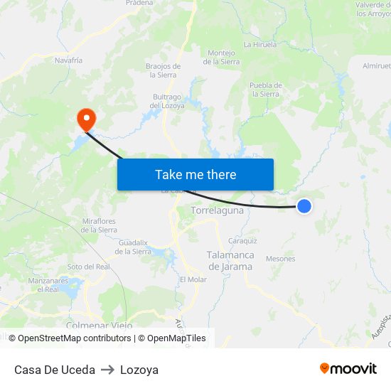 Casa De Uceda to Lozoya map