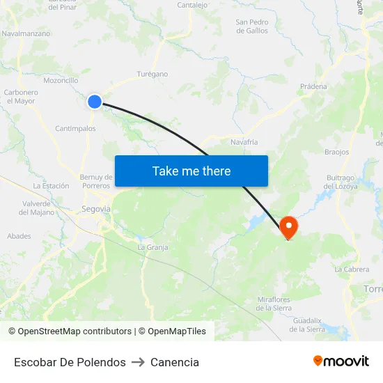 Escobar De Polendos to Canencia map